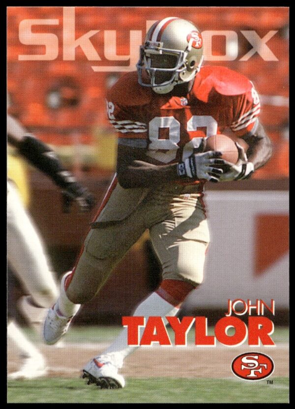 John Taylor 1993 SkyBox Impact Football Card #292, San Francisco 49ers Receiver (Front View).