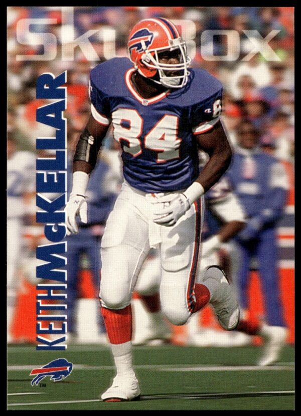 1993 SkyBox Impact Keith McKeller football card #21, featuring dynamic NFL action pose.