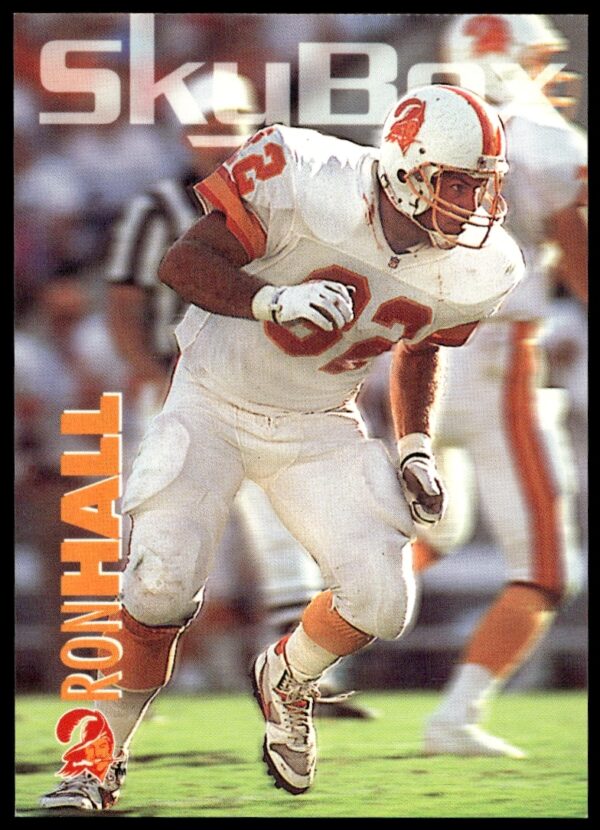 1993 SkyBox Impact Ron Hall football card #322, featuring action pose in team uniform.