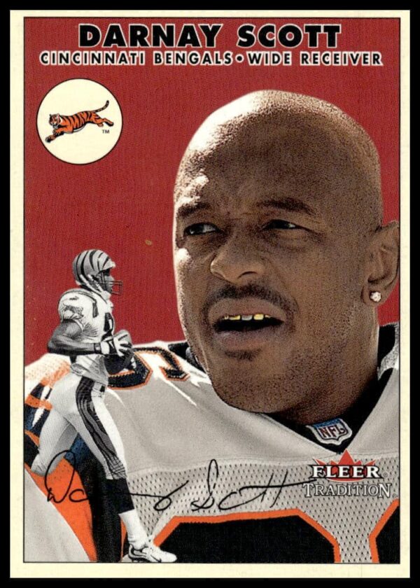 Glossy 2000 Fleer Tradition card of Darnay Scott, Cincinnati Bengals wide receiver, #290.