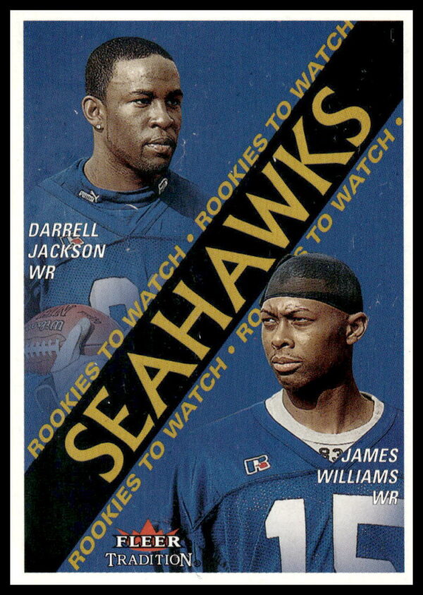 2000 Fleer Tradition Glossy Card of Darrell Jackson and James Williams, #362 (Front).