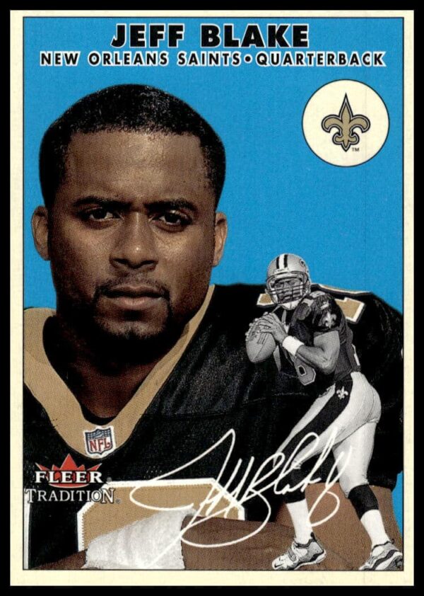 2000 Fleer Jeff Blake Glossy Football Card #280 - Front View, Collectible NFL Memorabilia.