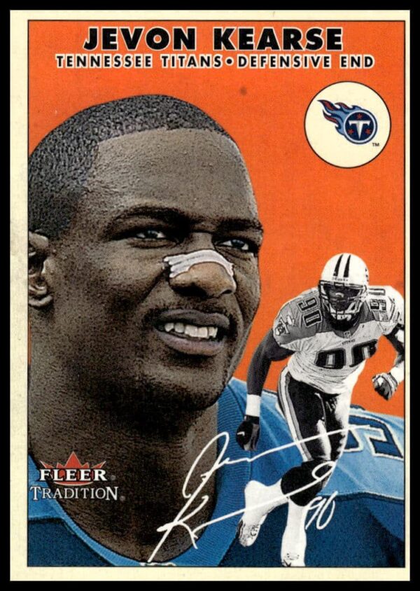 2000 Fleer Jevon Kearse Glossy Card #229, NFL Collectible with Premium Finish.