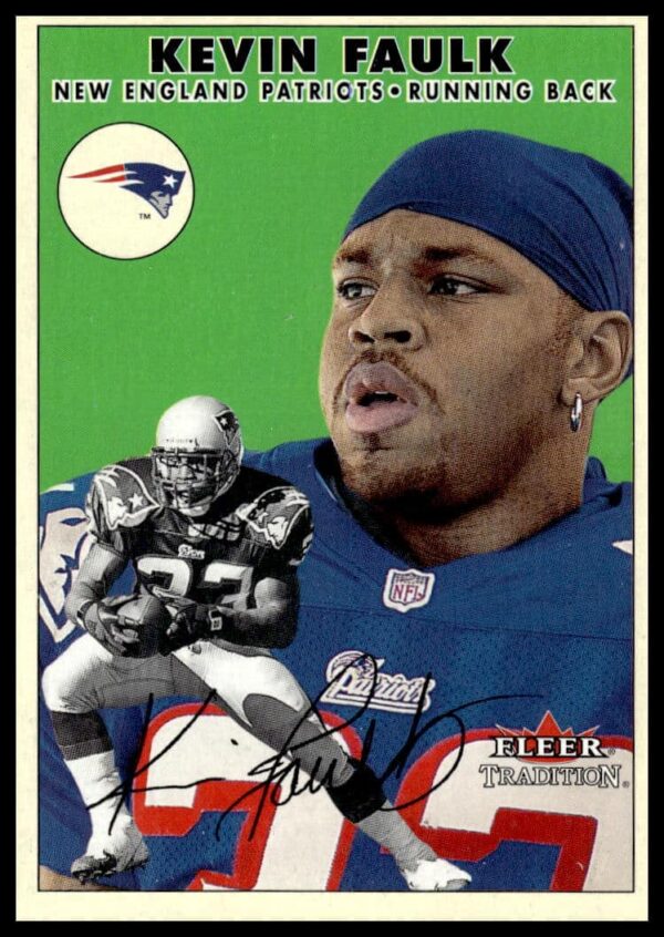Kevin Faulk 2000 Fleer Tradition Glossy Card #9 Front Featuring Patriots Running Back.