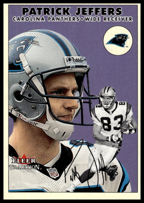Patrick Jeffers in-action 2000 Fleer Tradition Glossy Card #65, football trading card front.