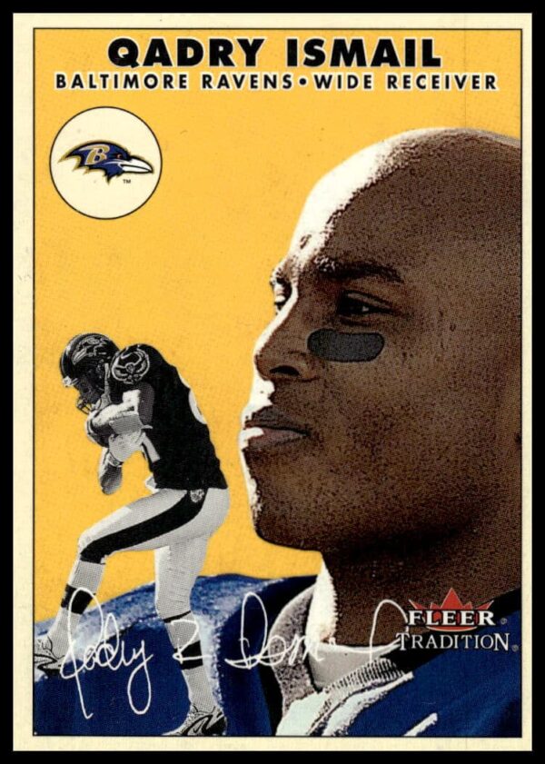 2000 Fleer Tradition Glossy Qadry Ismail football card #292 front view.