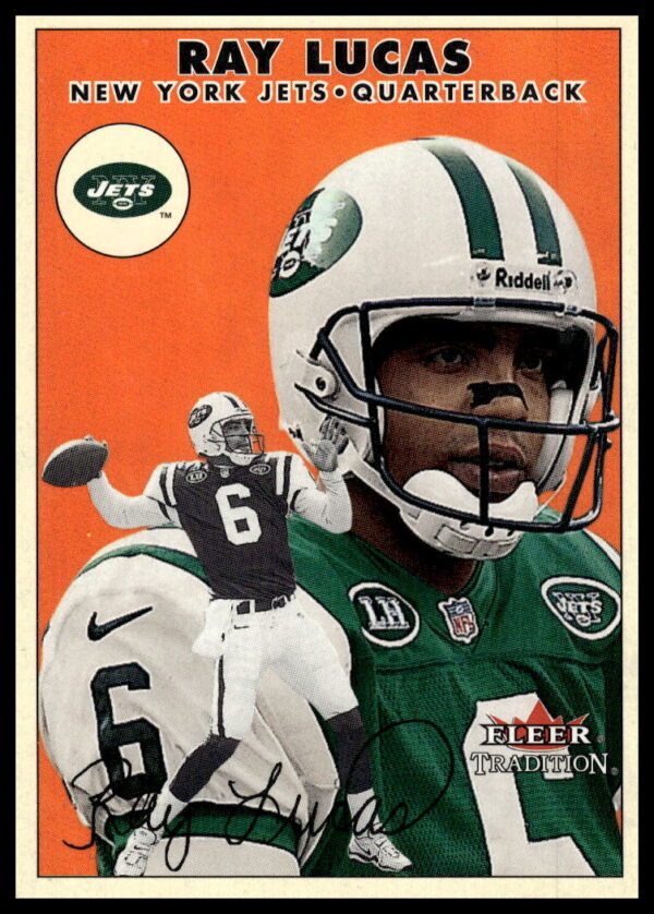 Ray Lucas 2000 Fleer Glossy Card #265, New York Jets, Front View.