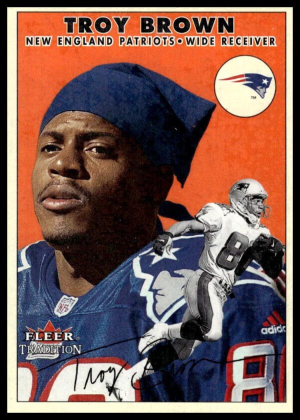 Troy Brown 2000 Fleer Glossy #40 - New England Patriots Wide Receiver Card (Front).