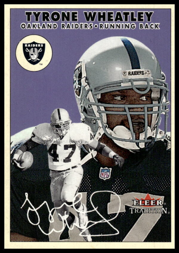 Tyrone Wheatley 2000 Fleer Glossy Football Card #271, NFL Action Shot.