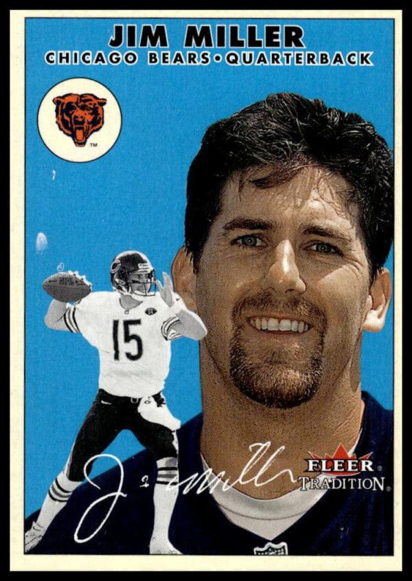 Jim Miller 2000 Fleer Tradition Card, Headshot, Football Uniform, Card #133, Front View
