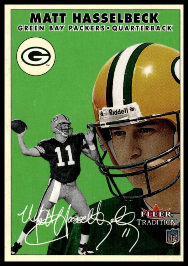 Front of 2000 Fleer Tradition Matt Hasselbeck NFL card #98.