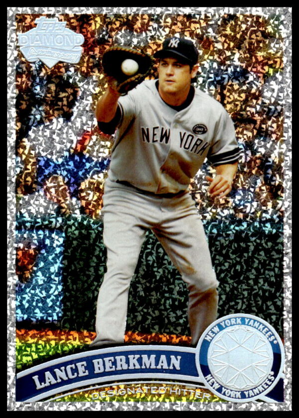 Topps Lance Berkman Yankees Baseball Card, 2011 Diamond Anniversary Series.