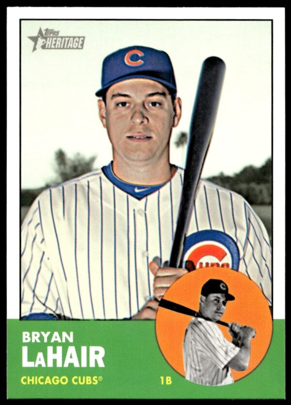Bryan LaHair 2012 Topps Heritage High Number baseball card #H587 front view.