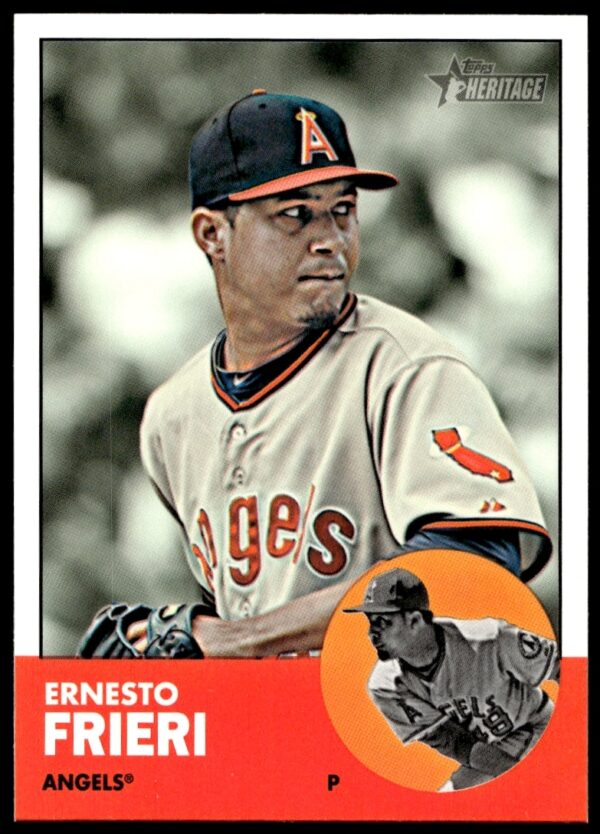 Ernesto Frieri 2012 Topps Heritage Card #H593: Vintage Baseball Portrait (Front).
