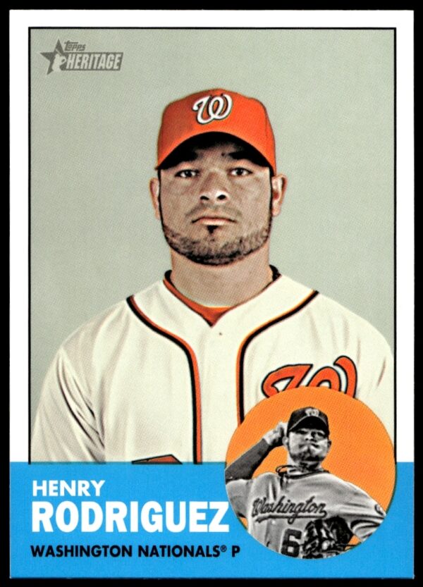 Henry Rodriguez 2012 Topps Heritage Baseball Card #H655 Front Image.