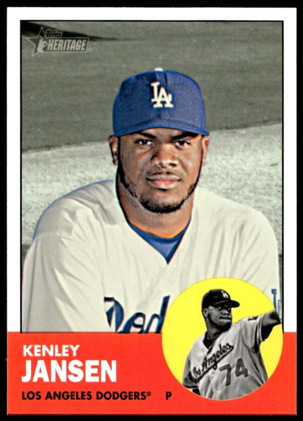 Kenley Jansen 2012 Topps Heritage baseball card, featuring Dodgers uniform, #H594.