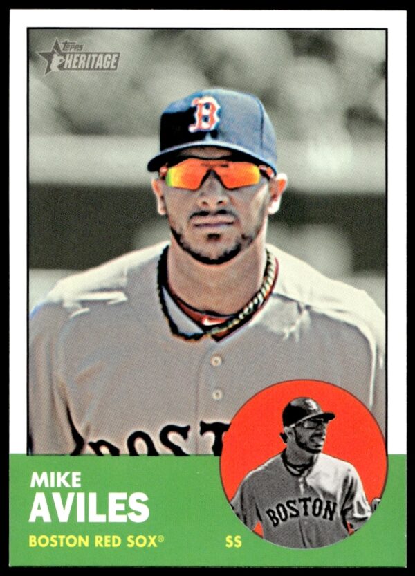 2012 Topps Heritage Mike Aviles #H586 baseball card, collectible from the high number series.