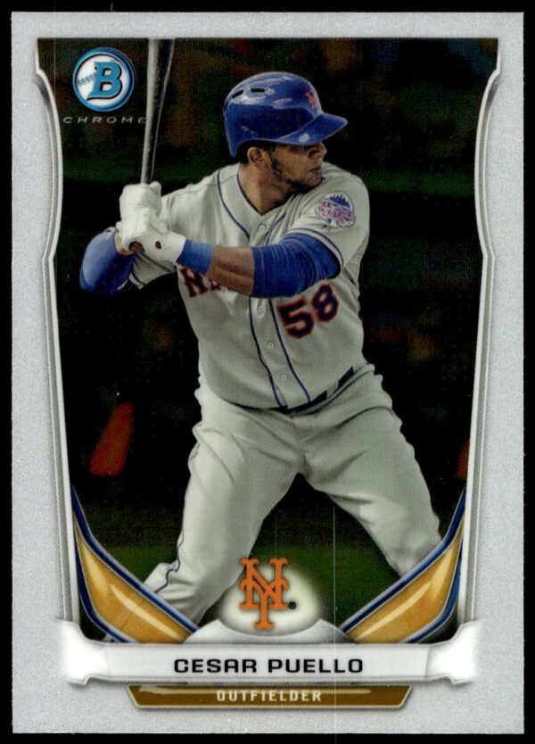 Cesar Puello 2014 Bowman Chrome Prospects Baseball Card Front, Number BCP34.