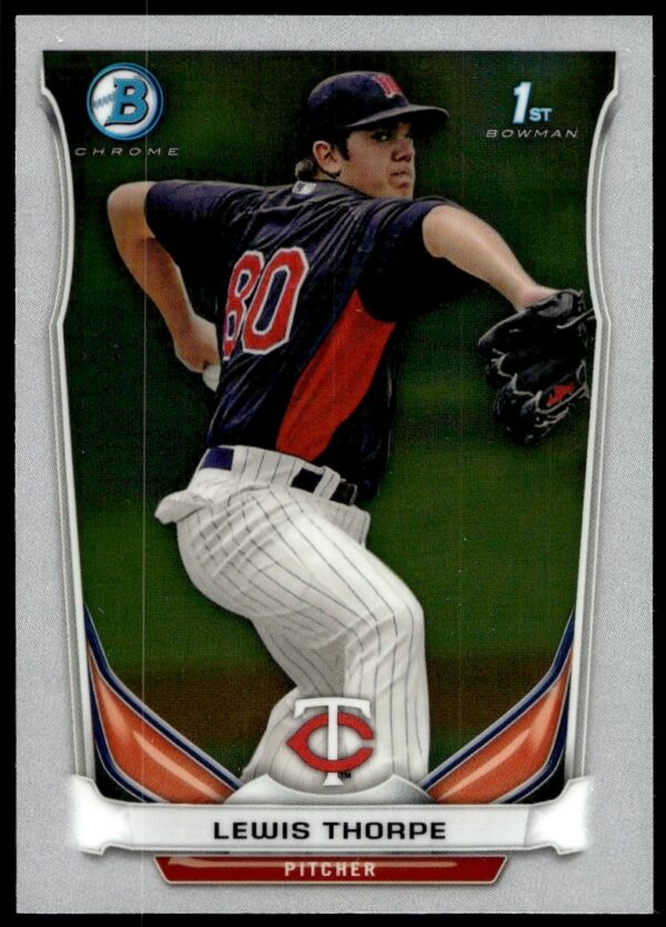 Lewis Thorpe 2014 Bowman Chrome Prospect Baseball Card #BCP32 Front Image.