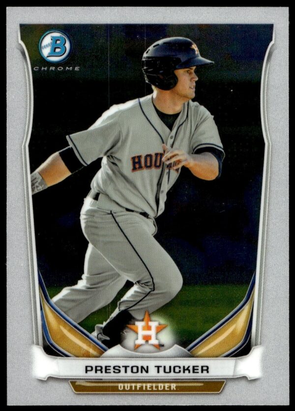 Preston Tucker 2014 Bowman Chrome BCP28 Rookie Card Front Image