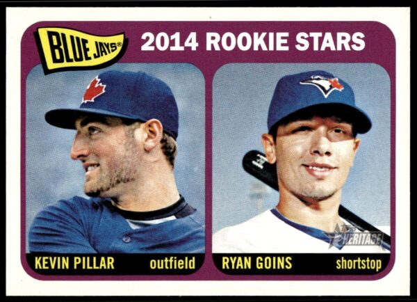 2014 Vintage Topps Card: Blue Jays Rookies Kevin Pillar and Ryan Goins.