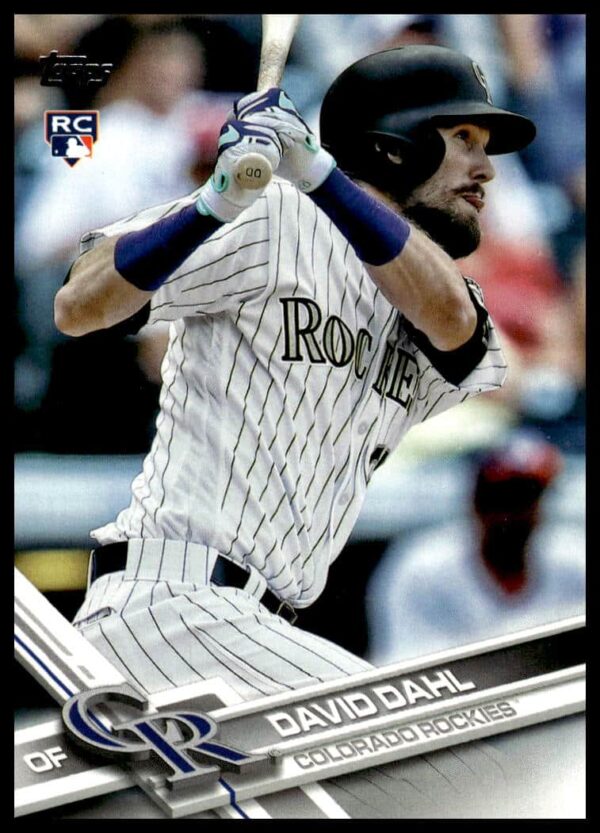 2017 Topps Series 1 David Dahl Rookie Card #306, Colorado Rockies Outfielder.