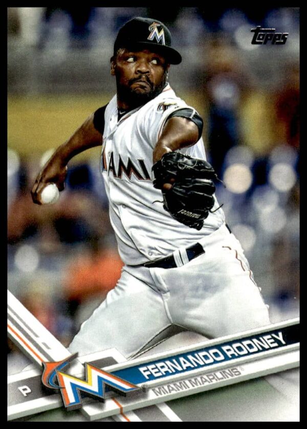 Fernando Rodney 2017 Topps Series 1 baseball card #292, displaying his pitching stance.