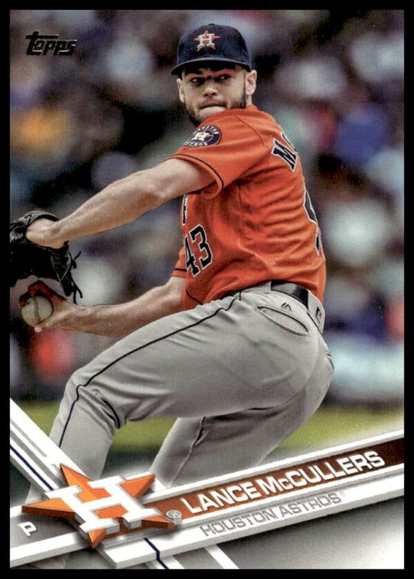 Lance McCullers 2017 Topps Series 1 baseball card front, Houston Astros pitcher, card #16.
