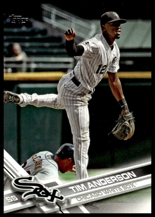 2017 Topps Series 1 Tim Anderson baseball card #148, Chicago White Sox, batting stance.