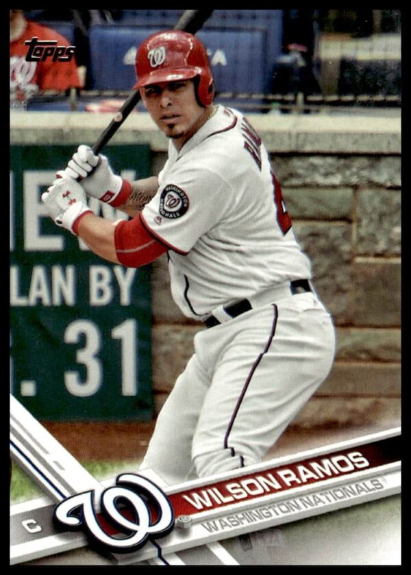 Wilson Ramos 2017 Topps baseball card #191, showcasing a batting pose.