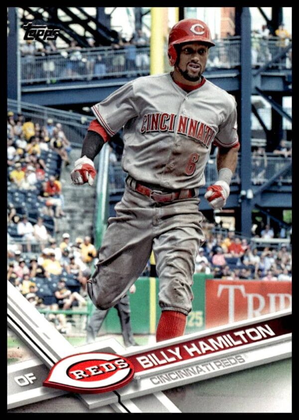 Billy Hamilton 2017 Topps Series 2 Baseball Card #540, showcasing athleticism and speed.