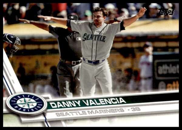 Danny Valencia 2017 Topps #499 - Seattle Mariners, Series 2 Baseball Card.