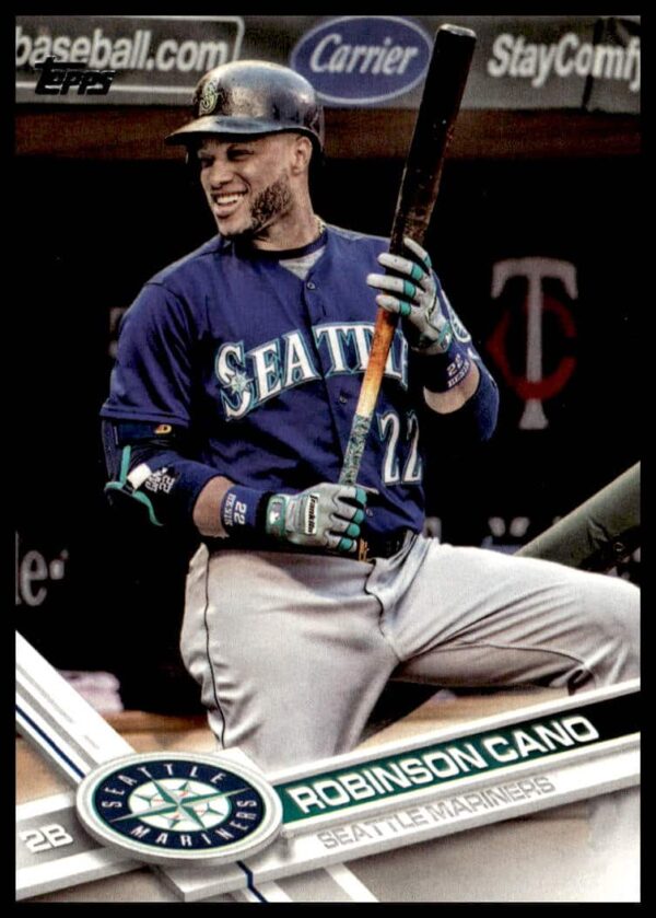 Robinson Cano 2017 Topps Series 2 Card #641, Seattle Mariners Uniform, Batting Stance.