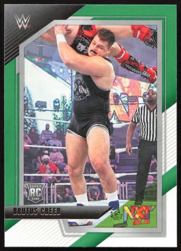 Kevin Owens WWE trading card showcasing dynamic in-ring wrestling action.