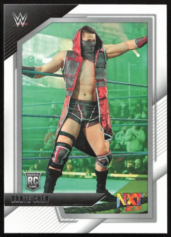 Damian Priest WWE NXT Rookie Card: Iconic pose, red-black attire, collectible edition.