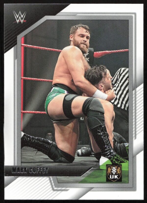 WWE trading card featuring Mark Coffey in action from the 2022 Panini NXT 2.0 series.