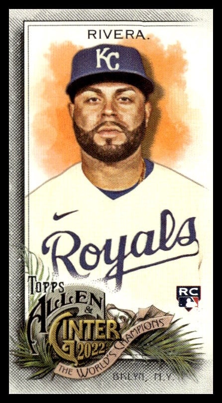 Emmanuel Rivera Kansas City Royals Rookie Card, 2022 Topps Allen & Ginter Collection.