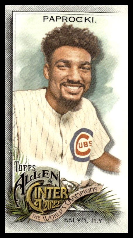 Vintage-style baseball card of Jeremiah Paprocki, Chicago Cubs, from Allen & Ginter series.