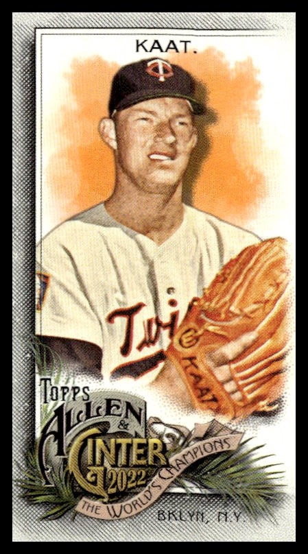 2022 Topps Allen & Ginter card of Jim Kaat, Twins vintage-style mini.