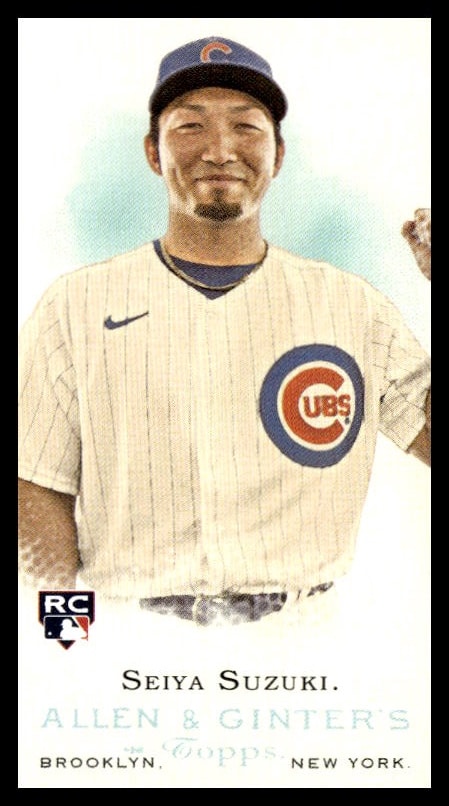 Seiya Suzuki 2022 Rookie Card, Topps Allen & Ginter Mini, Chicago Cubs.