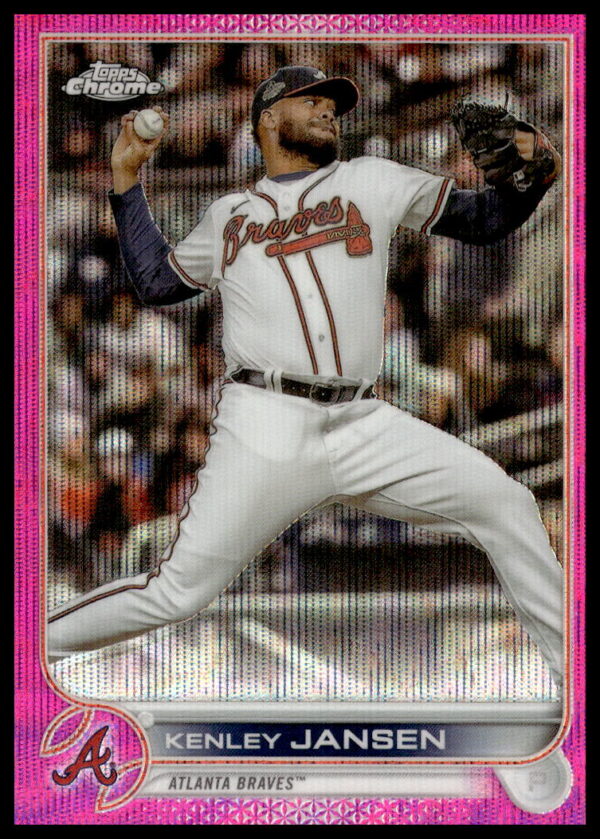 Kenley Jansen 2022 Pink Wave Refractor Topps Chrome Card #USC166 Front