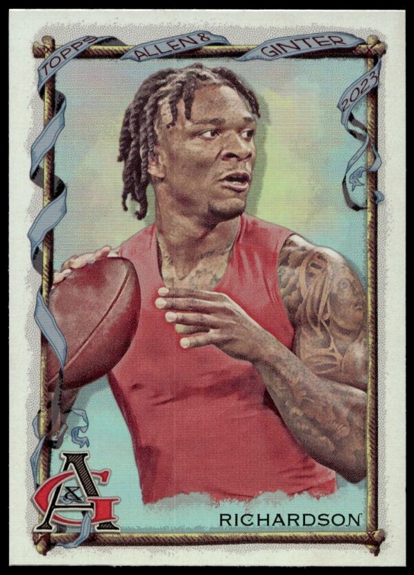 Anthony Richardson 2023 Silver Portrait Card #107 - Striking Athletic Pose