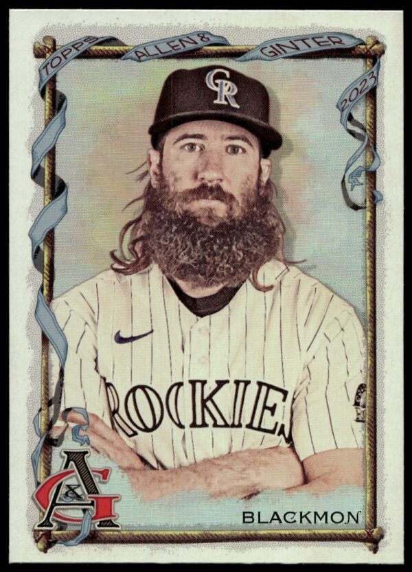 Charlie Blackmon 2023 Silver Portrait Card #171, Topps Allen & Ginter, front view.