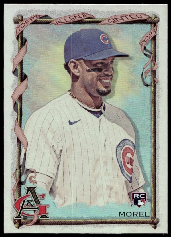 Christopher Morel 2023 Topps Silver Portrait Card #54, featuring detailed artistic baseball photo.