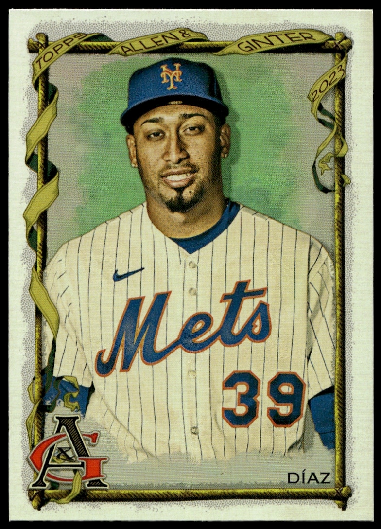 2023 Edwin Diaz Silver Portrait Card #278 - Topps Allen & Ginter Front View.