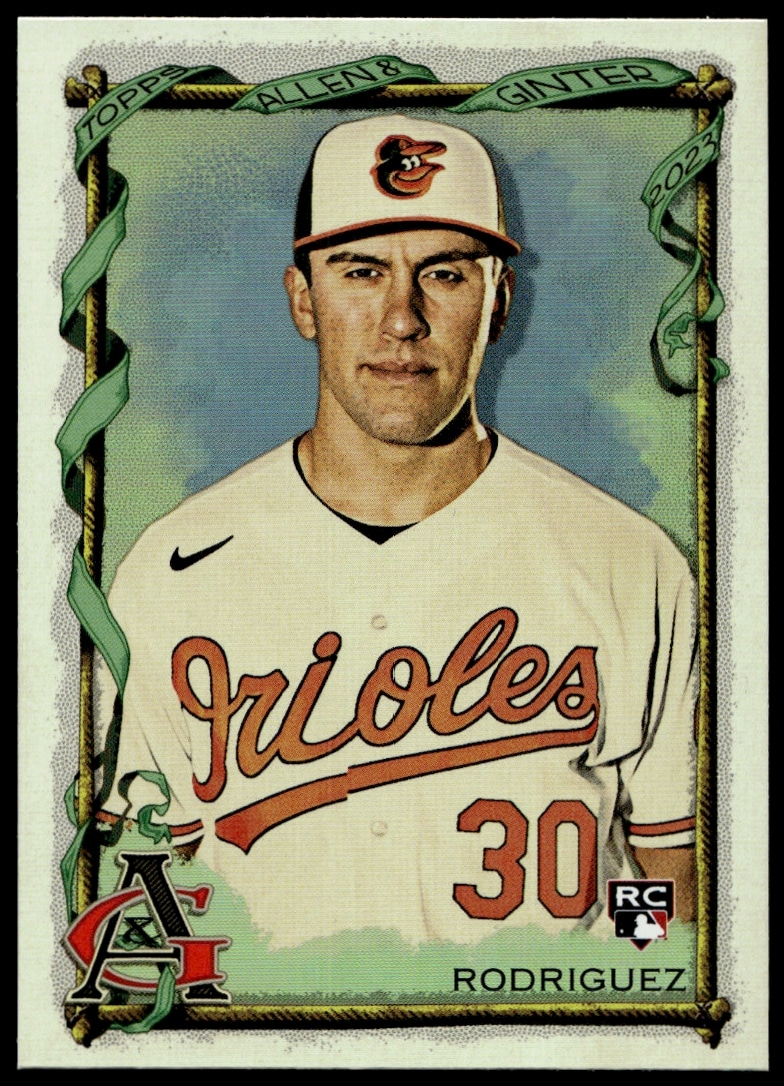 Grayson Rodriguez Silver Portrait 2023 Topps Allen & Ginter Card #275 Front.