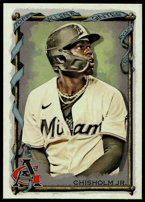 Jazz Chisholm Jr. 2023 Topps Silver Portrait Card, #23, front view, collectible sports memorabilia.