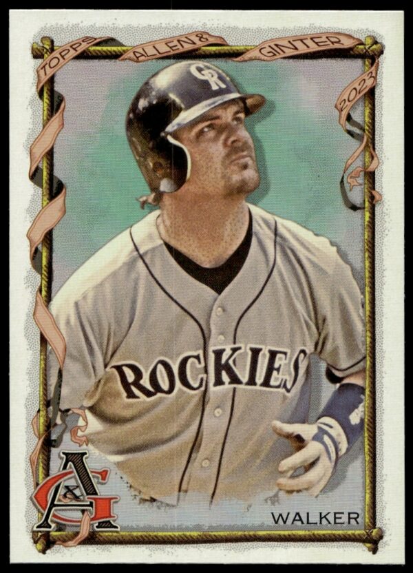 2023 Topps Allen & Ginter Larry Walker Silver Portrait Card #333 Front View