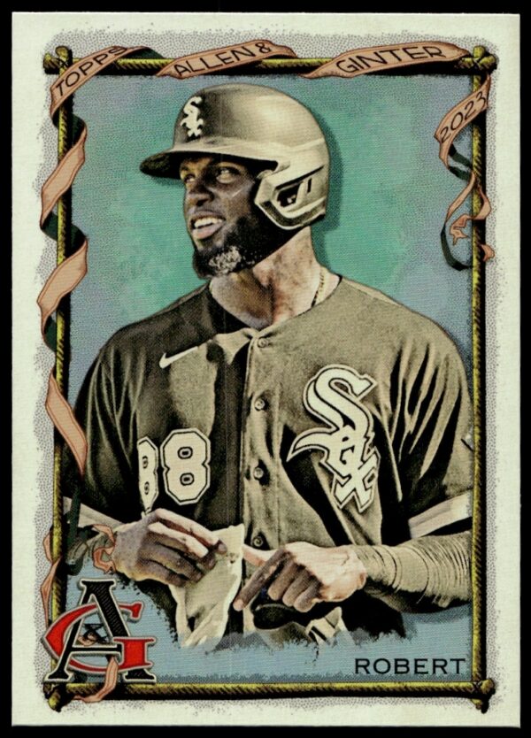 Luis Robert 2023 Baseball Card - Silver Portrait #173 Front Design