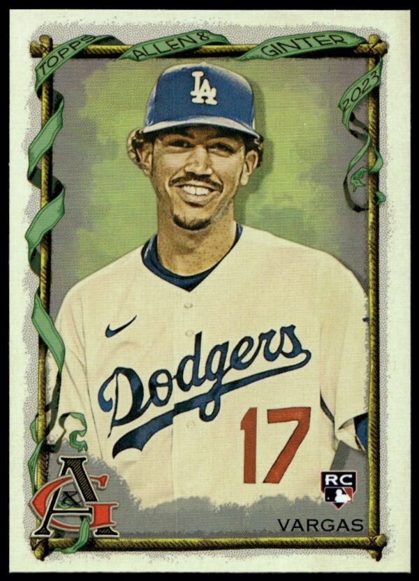 Miguel Vargas 2023 Silver Portrait Card #136 - Front View, Allen & Ginter Series.